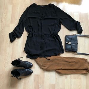 Black flowy blouse